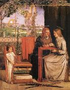 Dante Gabriel Rossetti The infancy of Maria Spain oil painting artist